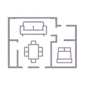 852–1,077 sq ft layouts