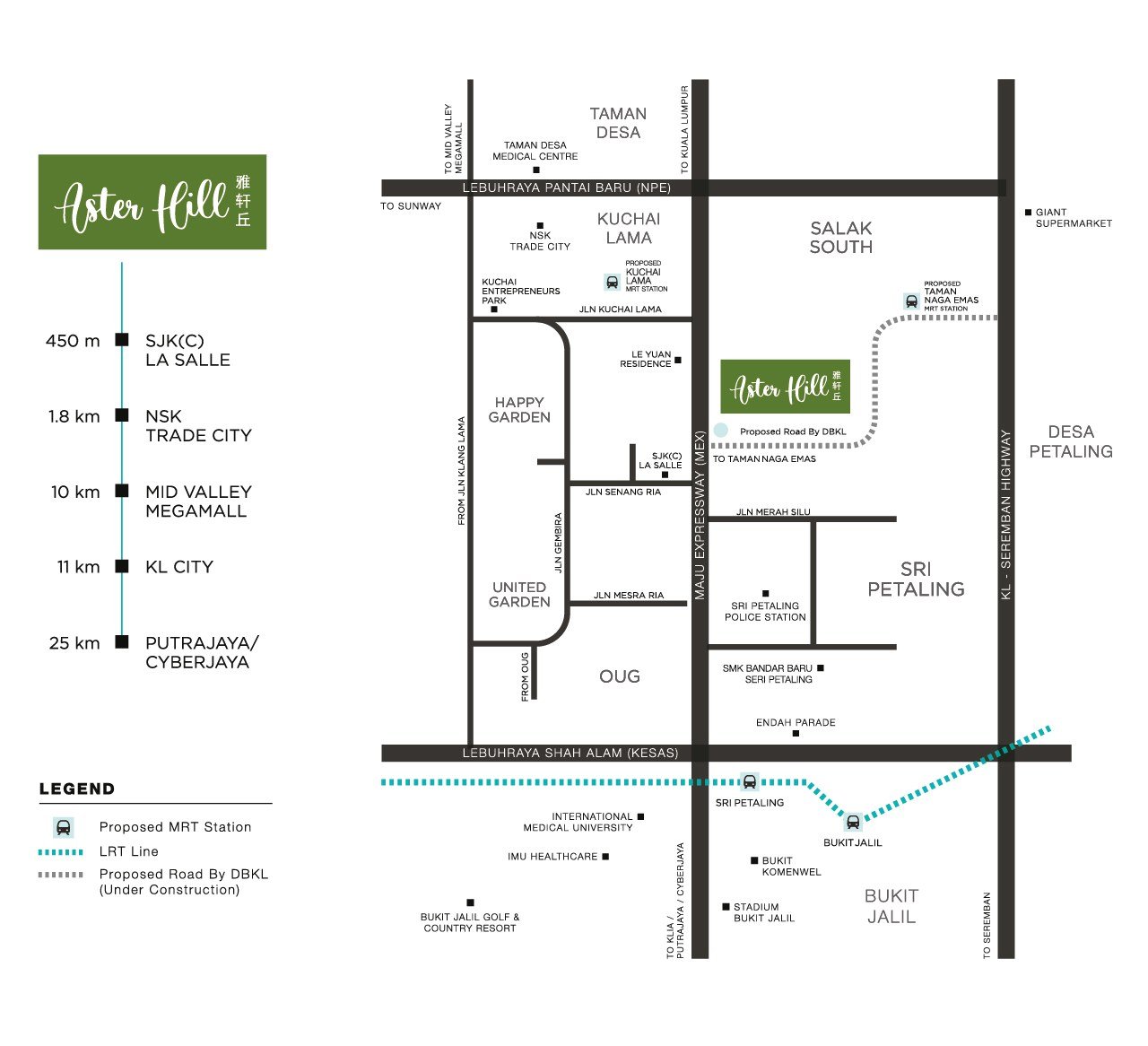 Aster Hill location map